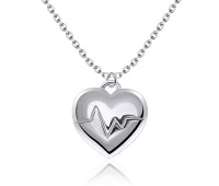 Cute Heart Silver Necklaces SPE-5065